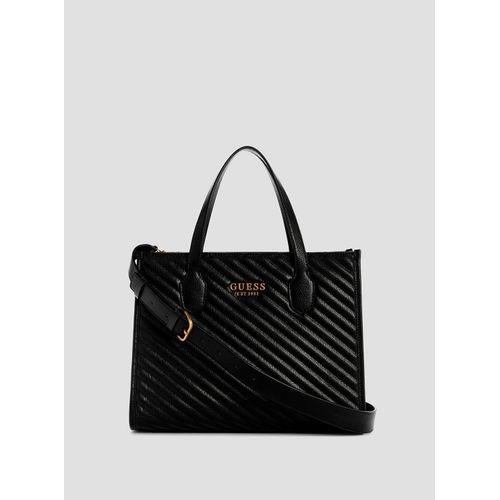 Cabas / Shopping Guess Silvana 2 Comp Tote Black QV866522
