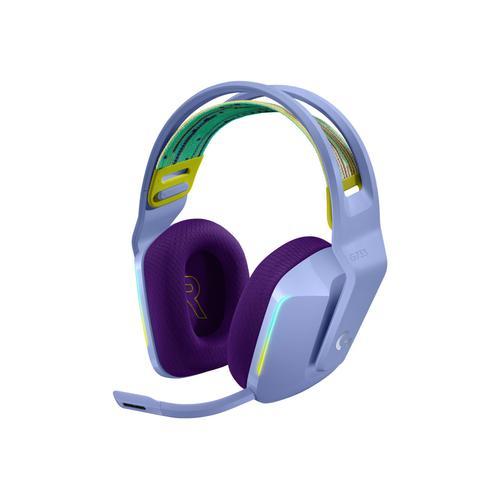 Logitech G G733 LIGHTSPEED Wireless RGB Gaming Headset - Micro-casque - circum-aural - 2,4 GHz - sans fil - lilas