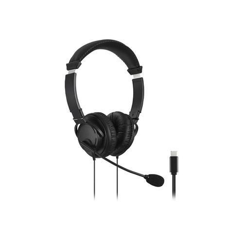 Kensington Hi-Fi USB-C Headphones with Mic - Micro-casque - sur-oreille - filaire - USB-C - noir