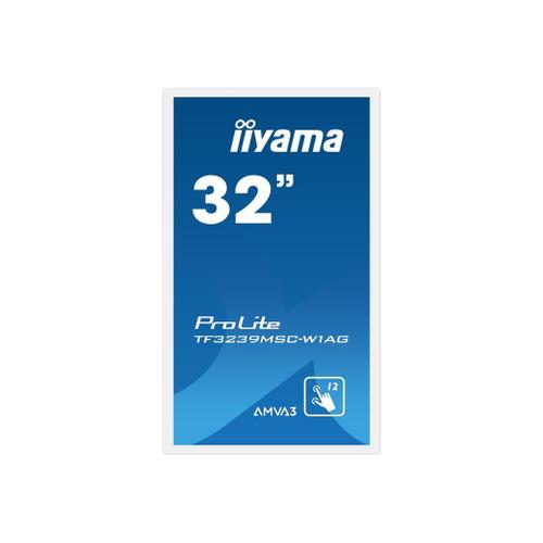 iiyama ProLite TF3239MSC-w1AG - Classe de diagonale 32" (31.5" visualisable) écran LCD rétro-éclairé par LED - signalétique numérique interactive - avec écran tactile 1920 x 1080 - éclairage...