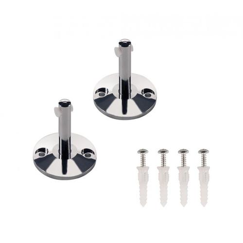 Supports courts pour câble tendu T.B.T, chrome, 2 pièces, 6 cm