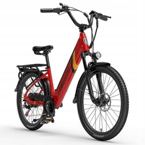 Lankeleisi Es500pro 24" Version Urbaine 130km Véhicule Électrique Moteur 500w 48v 14.5ah Vitesse Maximale 32km/H Rouge