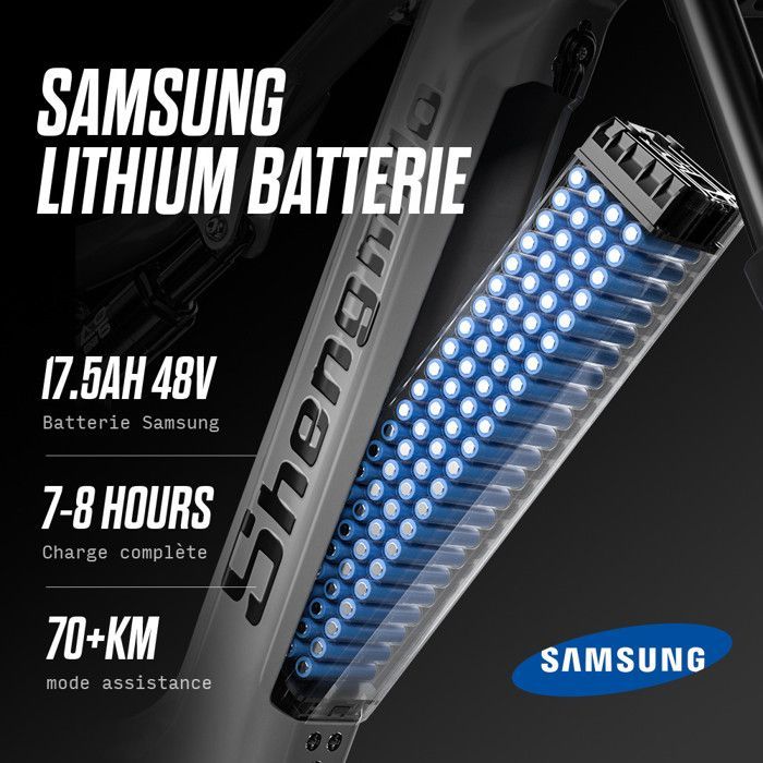 Vlo lectrique Shengmilo S600 2000w Double Moteurs 17.5ah Samsung Batterie... - 5