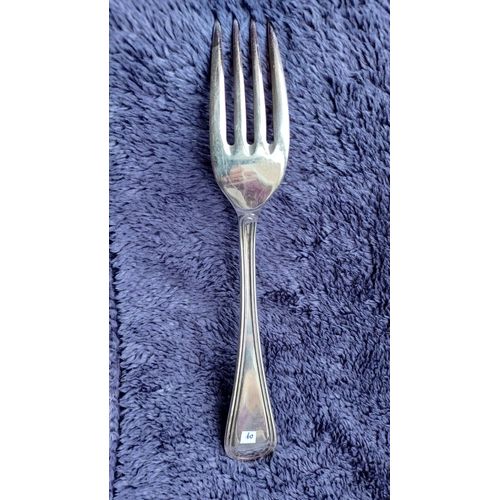 Fourchette Plaquée Argent. Sant Andrea. 19.5 Cm. 61 Grammes
