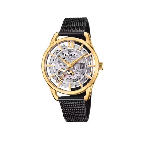 Montre Femme Festina Automatique Squelette Acier