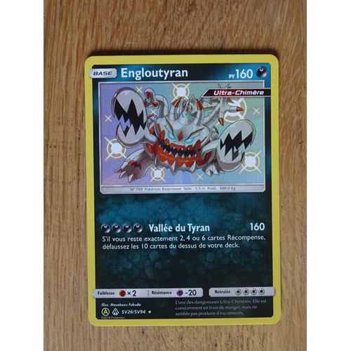 Carte Pokemon Engloutyran Holo 160 Pv Ultra-Chimère Sv26/Sv94 Shiny Soleil Et Lune11.5