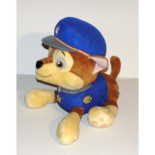 Peluche Pat Patrouille Chase Le Policier 26 Cm Spin Master - Doudou Chien De Police Nez Rigide Paw Patrol