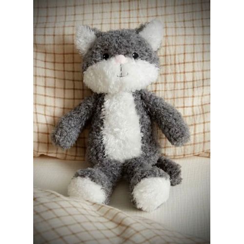 Doudou Peluche Chat Gris Blanc Cyrillus Jouet Enfant Bébé Naissance Comfort Baby Cat