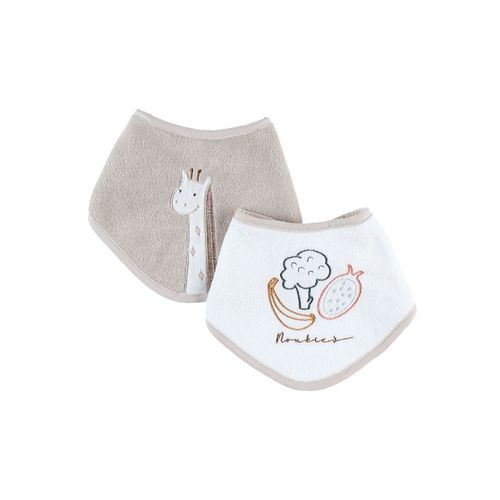 Lot De 2 Bavoirs Bandana Girafe Tiga - Noukie's