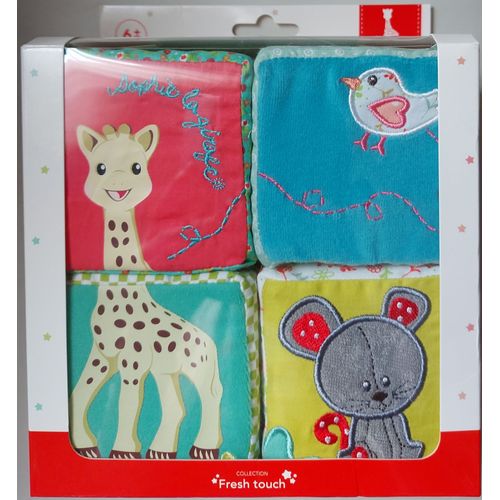 Sophie La Girafe - 4 Cubes D'éveil En Tissu - Son Différent Pour Chaque Cube