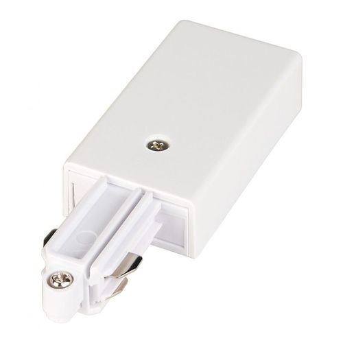 Alimentation pour rail 1 allumage 230V, blanc, terre droite