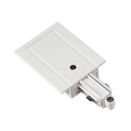 Alimentation pour rail 1 allumage 230V, à encastrer, blanc, terre droi