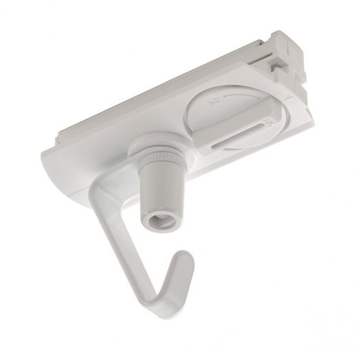 Adaptateur pour rail 1 allumage 230V, blanc, électrique, crochets incl