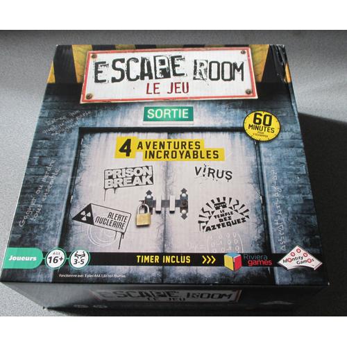 Escape Room Le Jeu - 4 Aventures Incroyables : Prison Break/Virus/Alerte Nucléaire/Temple Des Aztèques - Edition En Français - Riviera Games