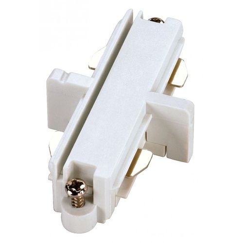 Connecteur droit pour rail 1 allumage 230V, blanc, ?lectrique