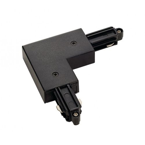 Connecteur 90° pour rail 1 allumage 230V, noir, terre extérieure