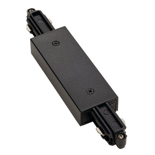 Connecteur droit pour rail 1 allumage 230V, noir, avec alimentation