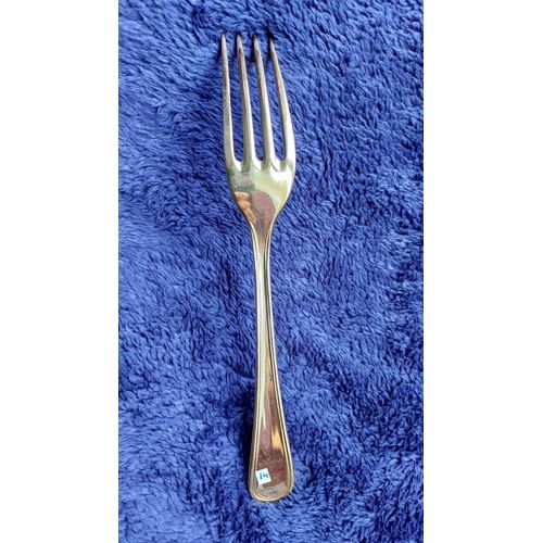 Fourchette Plaquée Argent Doré. Arthur Price Angleterre. 19.5 Cm. 56 Grammes