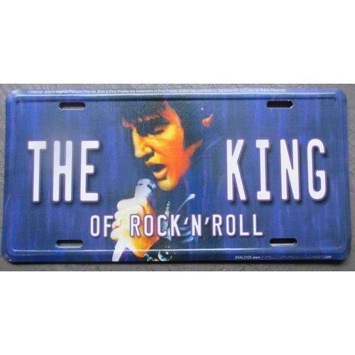 Plaque D'immatriculation Elvis Presley King Rock Roll Tole Deco Maison Fan