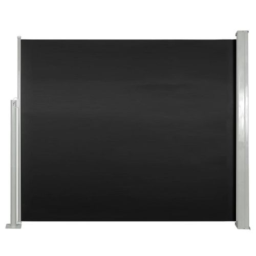 Auvent Paravent Store Brise-Vue Latéral Rétractable De Patio Jardin Terrasse Balcon Protection Visuelle Écran 120 X 300 Cm Noir Helloshop26 02_0007085