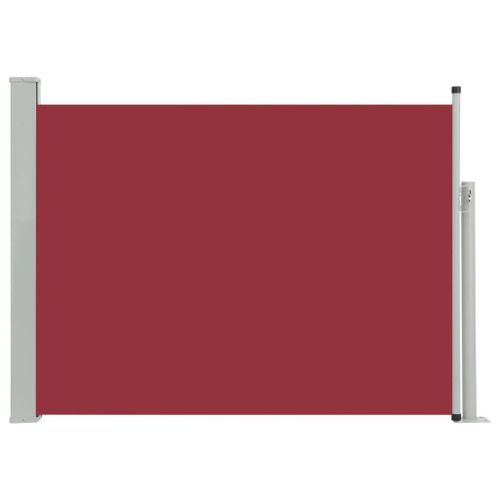 Auvent Paravent Store Brise-Vue Latéral Rétractable De Patio Jardin Terrasse Balcon Protection Visuelle Écran 120 X 500 Cm Rouge Helloshop26 02_0007225