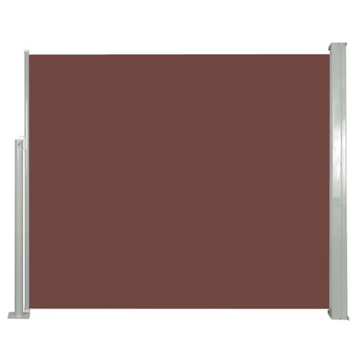 Auvent Paravent Store Brise-Vue Latéral Rétractable De Patio Jardin Terrasse Balcon Protection Visuelle Écran 120 X 300 Cm Marron Helloshop26 02_0007084
