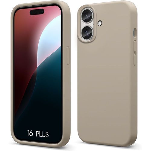 Coque Silicone Pour Iphone 16 Plus, Protection Fine Légère Douce Antichoc Beige - E.F.Connection