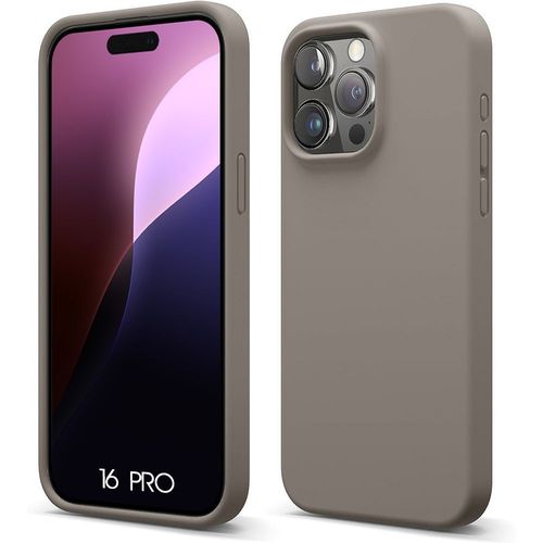 Coque Pour Iphone 16 Pro - Protection Silicone Liquide Léger Doux Anti-Rayures Gris Mat - E.F.Connection