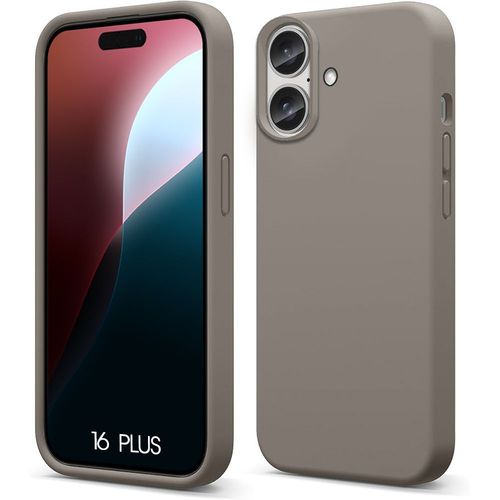 Coque Pour Iphone 16 Plus, Protection Silicone Liquide Slim Souple Effet Mat Gris - E.F.Connection