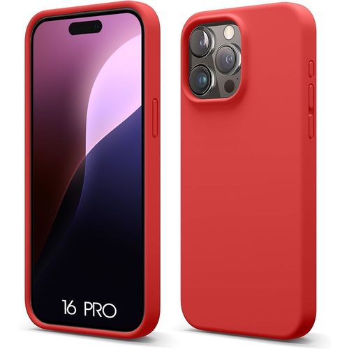 Coque Pour Iphone 16 Pro, Protection Silicone Souple Doux Slim Anti-Rayures Rouge - E.F.Connection