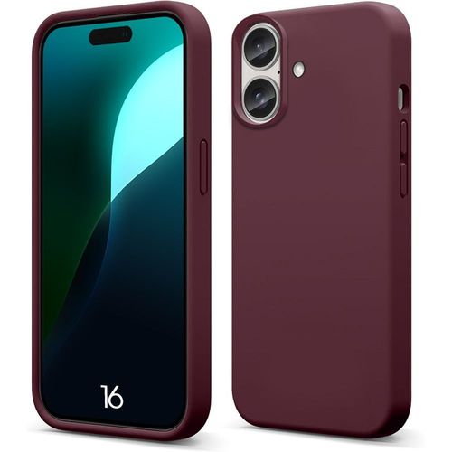 Coque Silicone Pour Iphone 16, Protection Souple Douce Effet Mat - Rouge Bordeaux - E.F.Connection