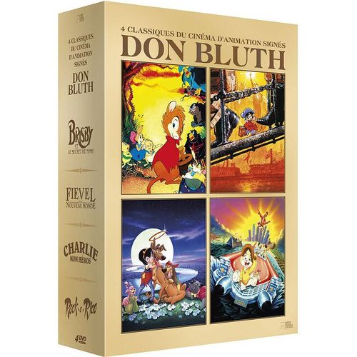 Don Bluth - Coffret 4 Films : Brisby Et Le Secret De Nimh + Fievel Et Le Nouveau Monde + Charlie Mon Héros + Rock-O-Rico
