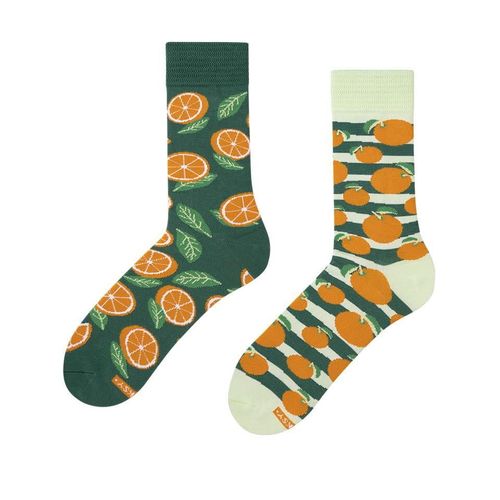 Zooksy Chaussettes Longues D'¿T¿ Color¿Es Hommes Femmes Mixtury Coton Orange 41-46