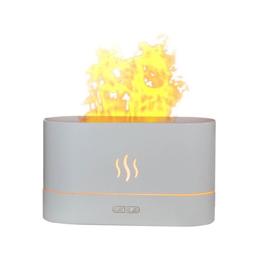 Diffuseur d'Huiles Essentielles Effet flamme 180 ML - Blanc