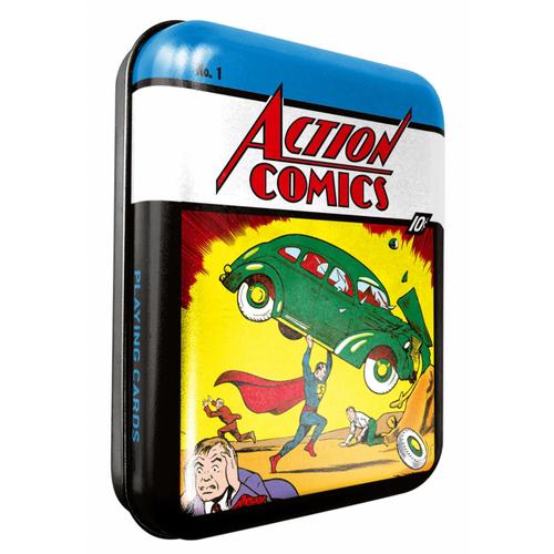 Dc Comics - Action Comics - Jeu De Carte Boite Métallique