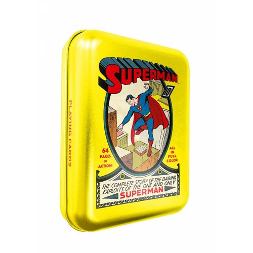 Dc Comics - Superman Comics - Jeu De Carte Boite Métallique