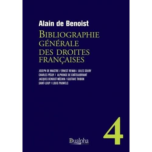 Bibliographie Générale Des Droites Françaises - Volume 4