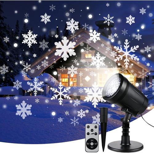 Projecteur Noel Exterieur, Lumieres De Projection De Neige De Noel, Lampe De Projecteur De Flocon De Neige Ip65