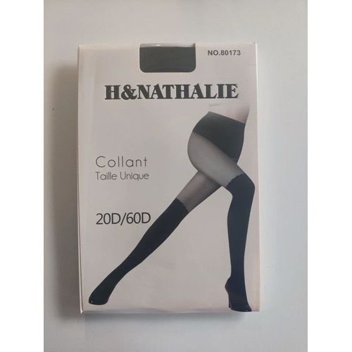 Collant Noir Moitié Opaque