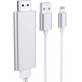 Cable adaptateur Lightning vers HDMI compatible pour iPhone iPad vers TV, 2  m certifié Apple MFi