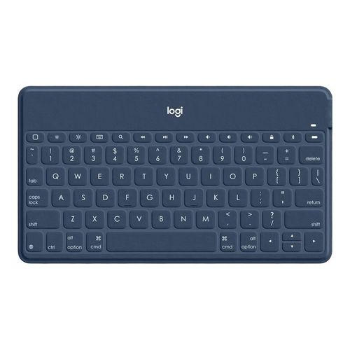 Logitech Keys-To-Go - Clavier - sans fil - Bluetooth - QWERTY - Nordique (Danois/Finnois/Norvégien/Suédois) - bleu classique