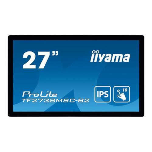 iiyama ProLite TF2738MSC-B2 - Écran LED - 27" - cadre ouvert - écran tactile - 1920 x 1080 Full HD (1080p) @ 60 Hz - A-MVA+ - 300 cd/m² - 3000:1 - 5 ms - HDMI, DVI, DisplayPort - haut-parleurs -...