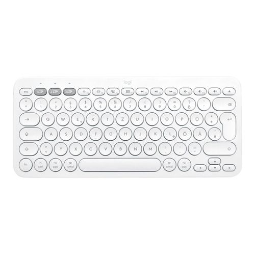 Logitech Clavier Bluetooth multi-appareils K380 - Clavier - sans fil - Bluetooth 3.0 - QWERTY - R.-U. - blanc cassé