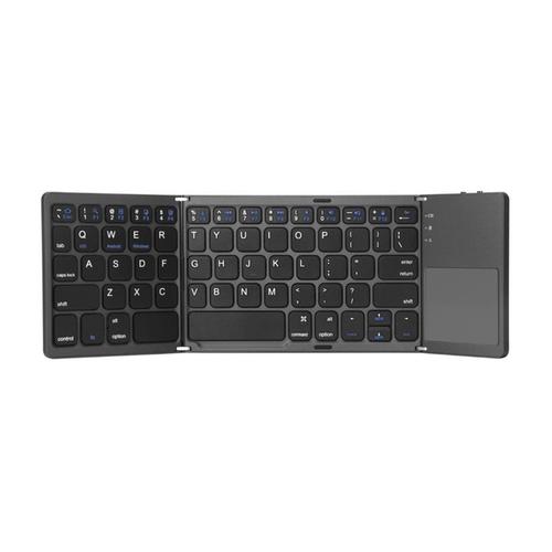 XtremeMac Travel - Clavier - pliable - avec pavé tactile - sans fil - Bluetooth 3.0 - QWERTY - US - gris sidéral - Pour la vente au détail - boîte