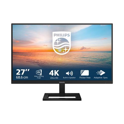 Philips 27E1N1800AE - 1000 Series - écran LED - 27" - 3840 x 2160 4K @ 60 Hz - IPS - 350 cd/m² - 1000:1 - HDR10 - 4 ms - 2xHDMI, DisplayPort - haut-parleurs - noir