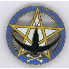 Insigne Original Du 4° Bataillon 1° Rtm Tirailleurs Marocains Levant 1939
