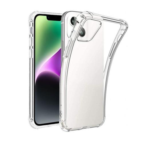 Coque Iphone 14 Anti-Chocs Avec Bords Renforcés En Silicone Transparente