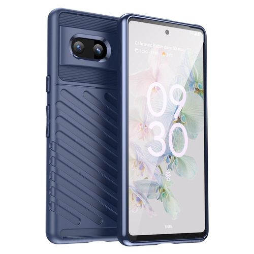 Coque Pour Google Pixel 7 5g - Housse Etui Silicone Gel Thunder + Film Ecran - Bleu Fonce
