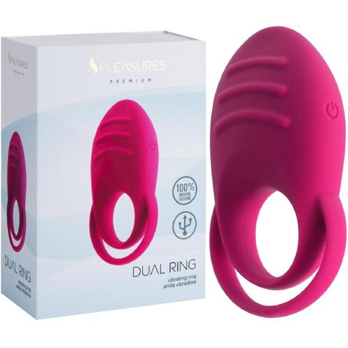 Double Anneau Vibrant Rechargeable Rose