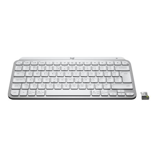 Logitech MX Keys Mini pour les entreprises - Clavier - rétroéclairé - sans fil - Bluetooth LE - QWERTZ - Allemand - gris pâle